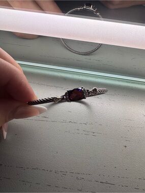 David Yurman Chatelaine Bracelet in sterling silver with rhodolite garnet
